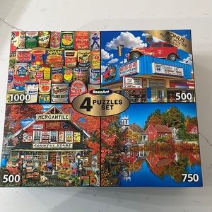 4 RoseArt Puzzles Set